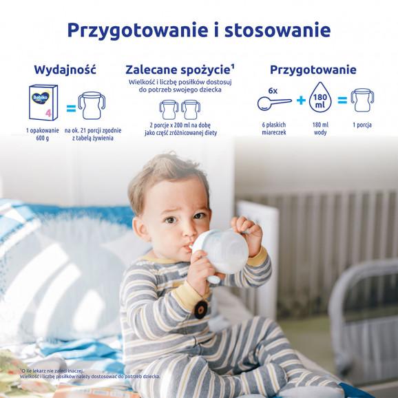 Bebiko Junior 4 Nutriflor Expert, odżywcza formuła na bazie mleka, 600 g - zdjęcie produktu