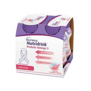 Nutridrink Protein Omega3, płyn o smaku truskawkowo-malinowym, 4 x 125 ml - zdjęcie produktu