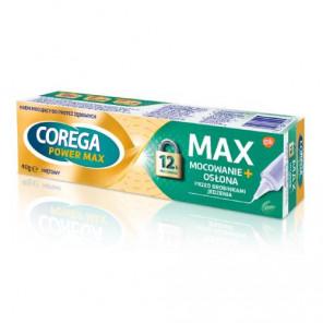 Corega Power Max Mocowanie+Osłona, krem mocujący do protez, miętowy, 40 g - zdjęcie produktu