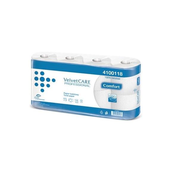 VelvetCARE papier toaletowy 2-warstwowy, biały, 8 szt. VelvetCARE papier toaletowy 2-warstwowy, biały, 8 szt. - zdjęcie produktu