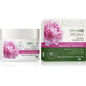 Eveline Organic Peony, łagodzący krem redukujący zmarszczki na dzień i noc, cera naczynkowa i wrażliwa, 50 ml - zdjęcie produktu