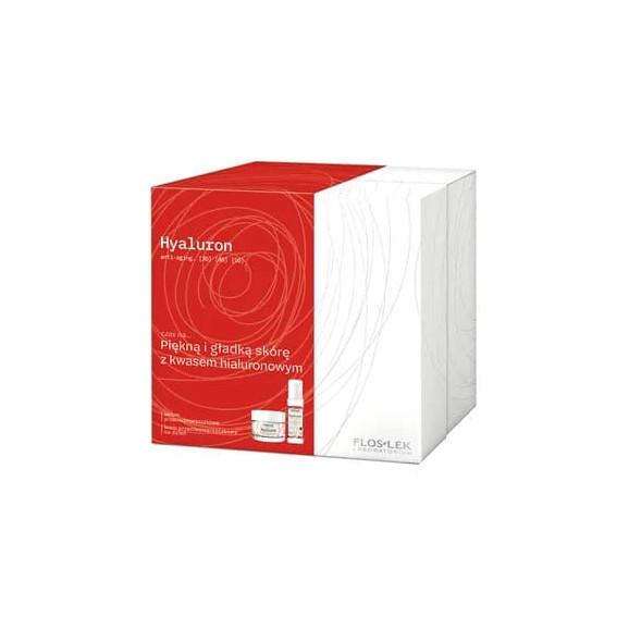 Zestaw Flos-Lek Hyaluron Anti-Aging, krem przeciwzmarszczkowy, 50 ml + serum przeciwzmarszczkowe, 30 ml Zestaw Flos-Lek Hyaluron Anti-Aging, krem przeciwzmarszczkowy, 50 ml + serum przeciwzmarszczkowe, 30 ml - zdjęcie produktu