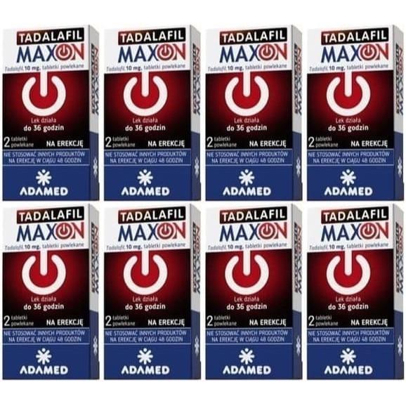 Tadalafil Maxon, 10 mg, tabletki, 8x 2 szt. Tadalafil Maxon, 10 mg, tabletki, 8x 2 szt. - zdjęcie produktu