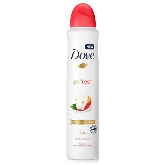 Dove Go Fresh Apple & White Tea, dezodorant w sprayu, 250 ml Dove Go Fresh Apple & White Tea, dezodorant w sprayu, 250 ml - zdjęcie produktu