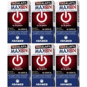 Tadalafil Maxon, 10 mg, tabletki, 6x 2 szt. - zdjęcie produktu