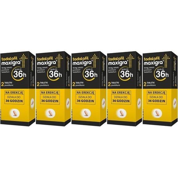 Tadalafil Maxigra 10 mg, tabletki, 5x 2 szt. Tadalafil Maxigra 10 mg, tabletki, 5x 2 szt. - zdjęcie produktu