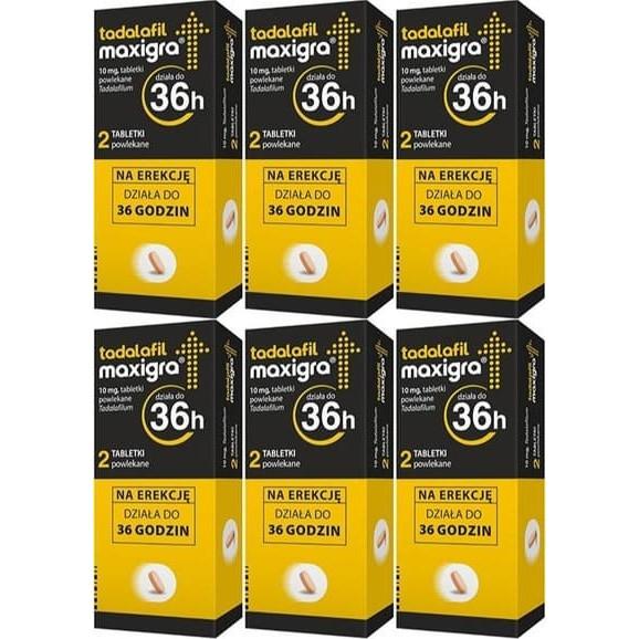 Tadalafil Maxigra 10 mg, tabletki, 6x 2 szt. Tadalafil Maxigra 10 mg, tabletki, 6x 2 szt. - zdjęcie produktu