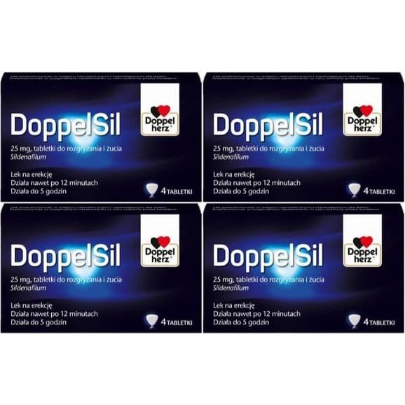 DoppelSil 25 mg, tabletki do rozgryzania i żucia, 4x 4 szt. DoppelSil 25 mg, tabletki do rozgryzania i żucia, 4x 4 szt. - zdjęcie produktu