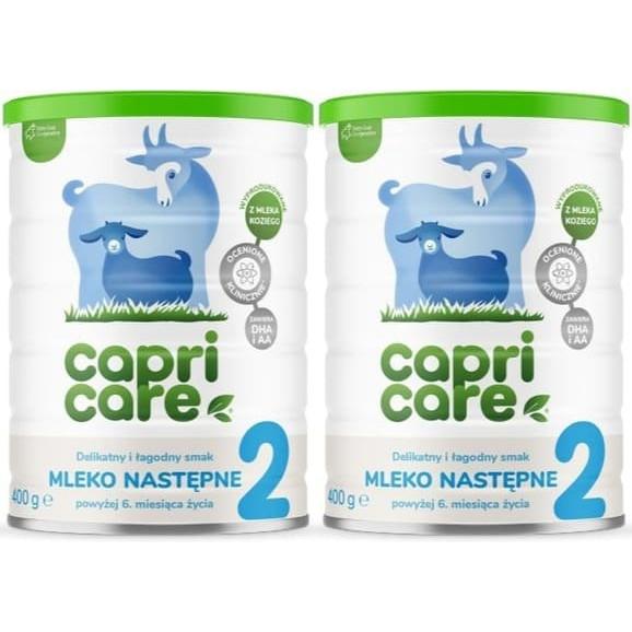 Capricare 2, mleko następne na mleku kozim, proszek, 2x 400 g Capricare 2, mleko następne na mleku kozim, proszek, 2x 400 g - zdjęcie produktu