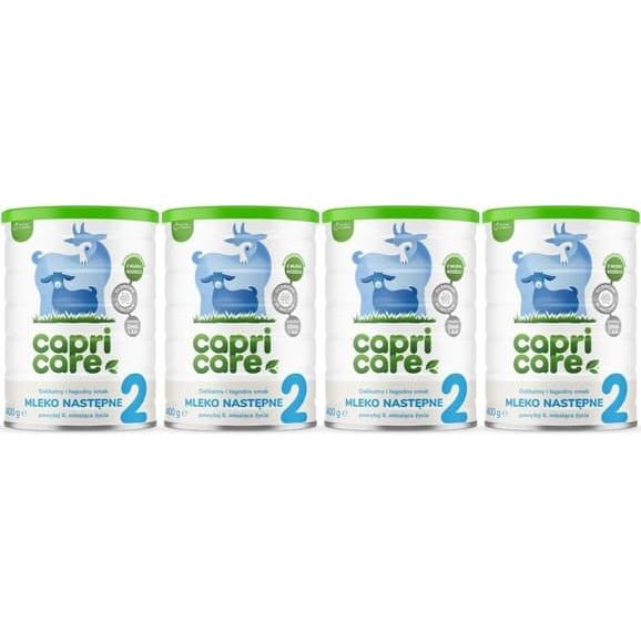 Capricare 2, mleko następne na mleku kozim, proszek, 4x 400 g Capricare 2, mleko następne na mleku kozim, proszek, 4x 400 g - zdjęcie produktu