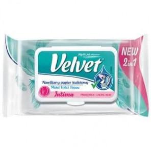 Velvet Intima, papier toaletowy nawilżany 2w1, z klipsem, 48 szt. - zdjęcie produktu