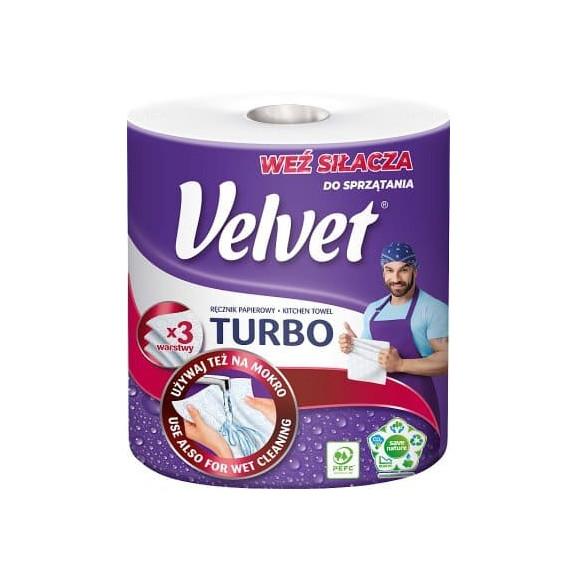Velvet, ręcznik papierowy Turbo, rolka, 1 szt. Velvet, ręcznik papierowy Turbo, rolka, 1 szt. - zdjęcie produktu