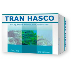 Tran Hasco, 500 mg, kapsułki miękkie, 60 szt. - zdjęcie produktu