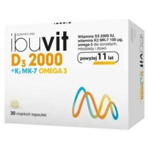 Ibuvit D3 2000 + K2 MK-7 Omega 3, kapsułki, 30 szt. - zdjęcie produktu