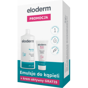 Eloderm, Zestaw Emulsja do kąpieli 400 ml, krem aktywny 75 ml, 1 szt. - zdjęcie produktu