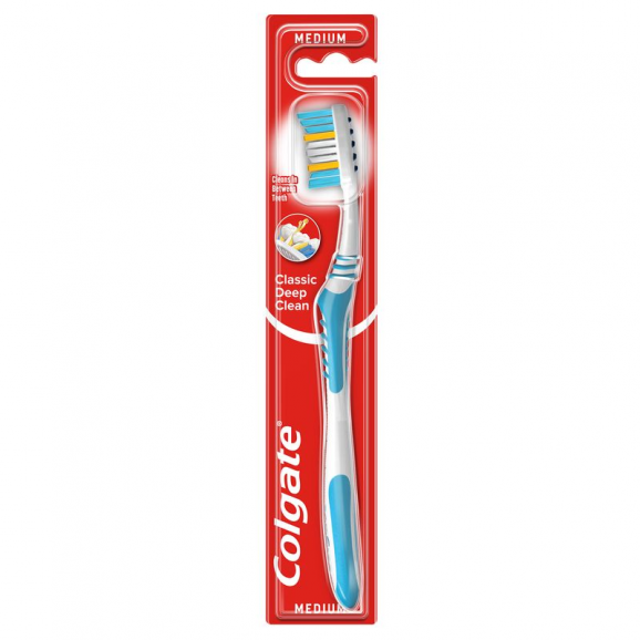 Colgate Classic Deep Clean, szczoteczka do zębów, Medium, 1 szt. Colgate Classic Deep Clean, szczoteczka do zębów, Medium, 1 szt. - zdjęcie produktu