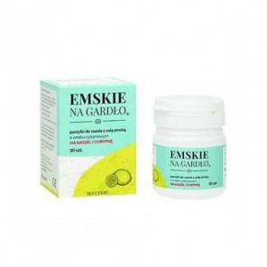 Emskie na gardło, pastylki do ssania z solą emską o smaku cytrynowym, 30 szt. - zdjęcie produktu