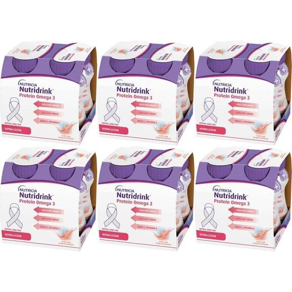 Nutridrink Protein Omega3, płyn o smaku brzoskwinia-mango, zestaw, 24x125 ml Nutridrink Protein Omega3, płyn o smaku brzoskwinia-mango, zestaw, 24x125 ml - zdjęcie produktu