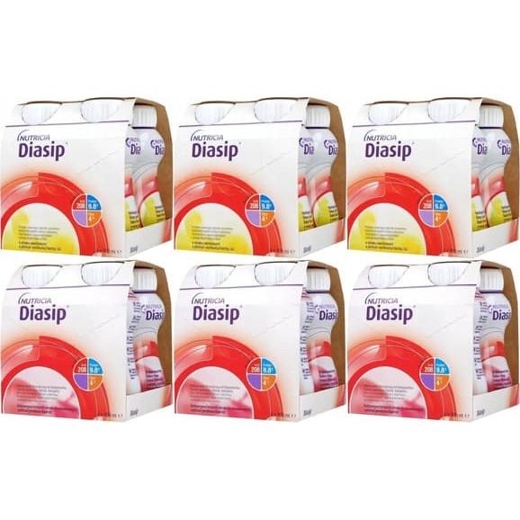 Diasip, płyn o smaku truskawkowym i waniliowym, zestaw, 24x200 ml Diasip, płyn o smaku truskawkowym i waniliowym, zestaw, 24x200 ml - zdjęcie produktu