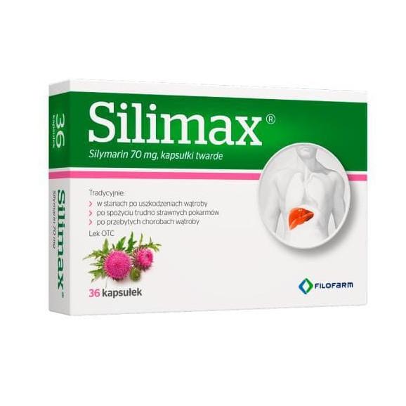 Silimax 70 mg, kapsułki, 36 szt. Silimax 70 mg, kapsułki, 36 szt. - zdjęcie produktu