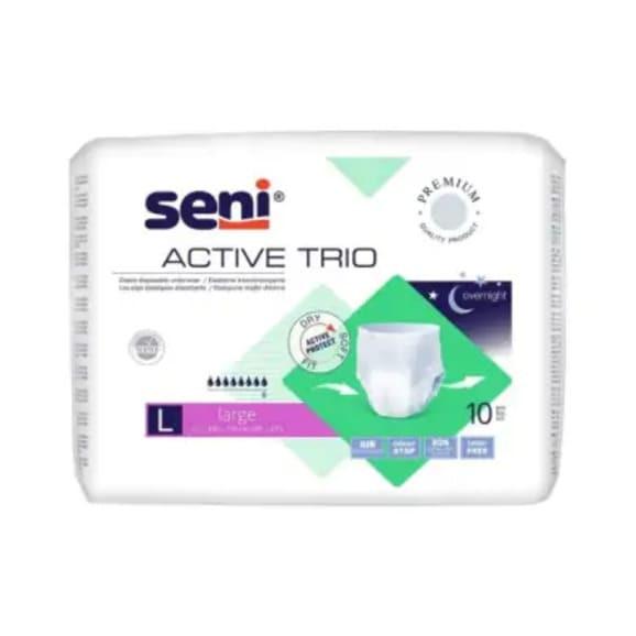 Seni Active Trio, majtki chłonne, L, 10 szt. Seni Active Trio, majtki chłonne, L, 10 szt. - zdjęcie produktu