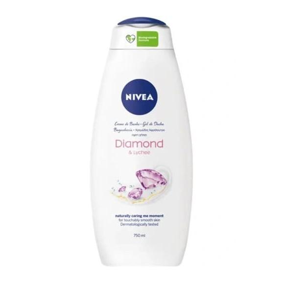 Nivea Diamond & Lychee, kremowy żel pod prysznic, 750 ml Nivea Diamond & Lychee, kremowy żel pod prysznic, 750 ml - zdjęcie produktu