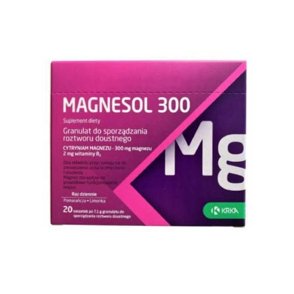 Magnesol 300 mg, saszetki, 20 szt. Magnesol 300 mg, saszetki, 20 szt. - zdjęcie produktu
