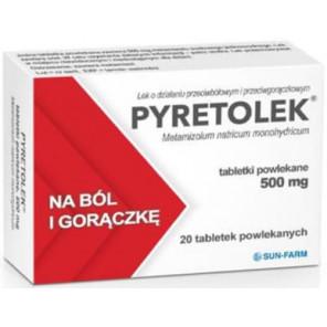 Pyretolek 500 mg, tabletki, 20 szt. - zdjęcie produktu