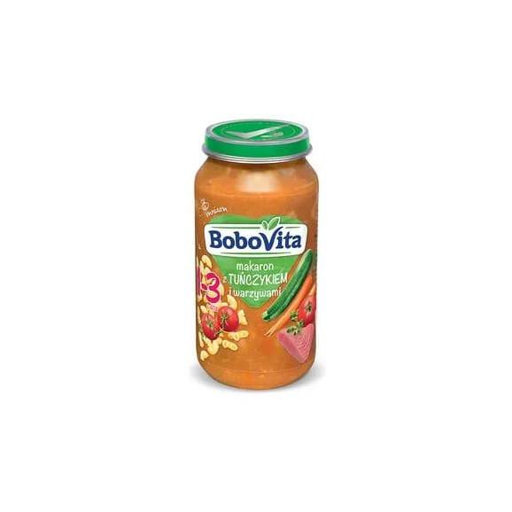 BoboVita Junior Obiadek, makaron z tuńczykiem i warzywami, od 1-3 lat, 250 g BoboVita Junior Obiadek, makaron z tuńczykiem i warzywami, od 1-3 lat, 250 g - zdjęcie produktu