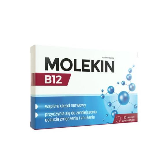 Molekin B12, tabletki powlekane, 60 szt. Molekin B12, tabletki powlekane, 60 szt. - zdjęcie produktu