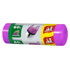 Jan Niezbędny, worki na śmieci, związywane zapachowe fioletowe, 60 L, 20 szt. - zdjęcie produktu