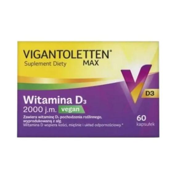 Vigantoletten Max Vegan, kapsułki, 60 szt. Vigantoletten Max Vegan, kapsułki, 60 szt. - zdjęcie produktu