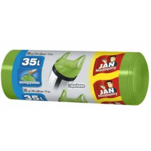 Jan Niezbędny, worki na śmieci, związywane zapachowe zielone, 35 L, 30 szt. - zdjęcie produktu
