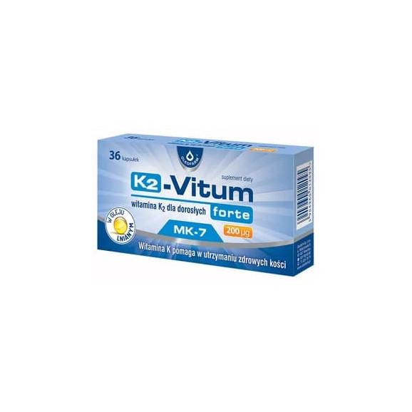 K2-Vitum forte 200 mg, kapsułki, 36 szt. K2-Vitum forte 200 mg, kapsułki, 36 szt. - zdjęcie produktu
