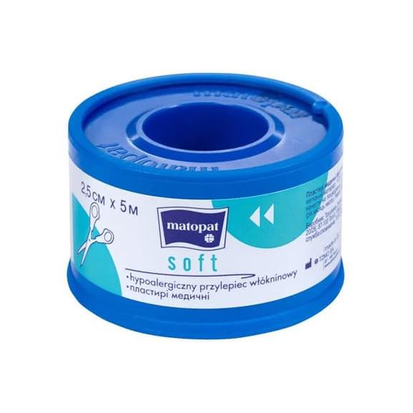 Matopat Soft, przylepiec, 2,5 cm x 5 m, 1 szt. Matopat Soft, przylepiec, 2,5 cm x 5 m, 1 szt. - zdjęcie produktu