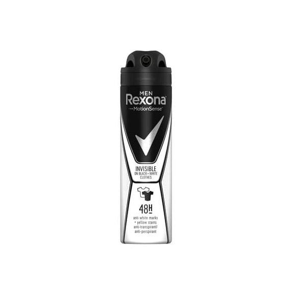 Rexona Men Invisible Black+White, antyperspirant w sprayu dla mężczyzn, 150 ml - zdjęcie produktu