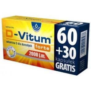 D-Vitum forte 2000 j.m., kapsułki, 90 szt. - zdjęcie produktu