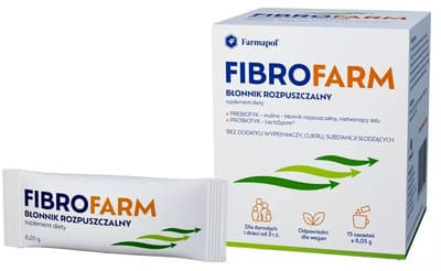 Fibrofarm, błonnik rozpuszczalny, saszetki, 15 szt.