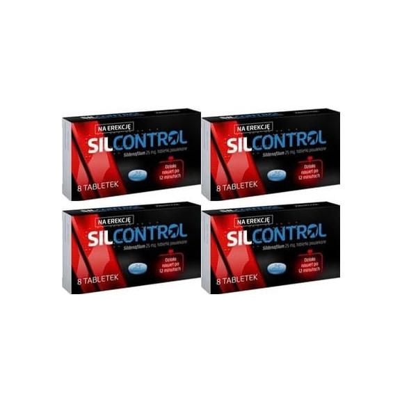 Silcontrol, 25 mg, tabletki powlekane, zestaw 4x 8 szt. Silcontrol, 25 mg, tabletki powlekane, zestaw 4x 8 szt. - zdjęcie produktu