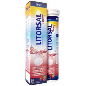 Zdrovit Litorsal Cherry, smak wiśniowy, tabletki musujące, 24 szt. - zdjęcie produktu