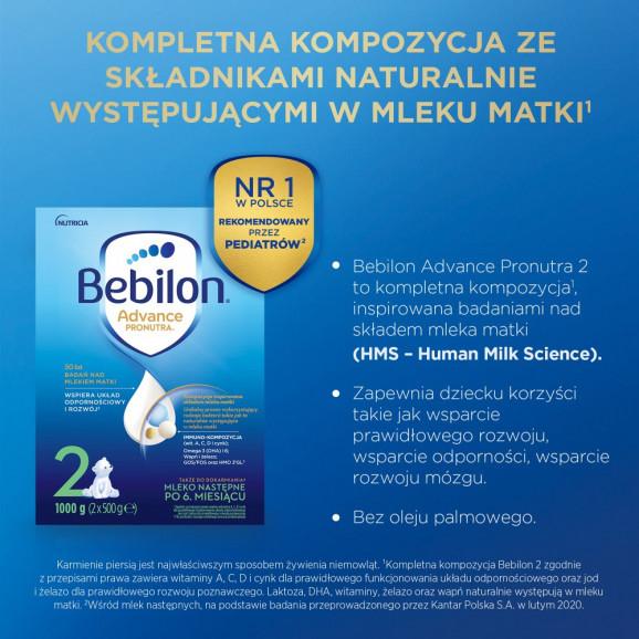 Bebilon 2 Advance Pronutra, mleko następne po 6. miesiącu, 1000 g (2 x 500 g) - zdjęcie produktu