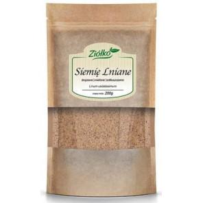 Ziółko Siemię lniane brązowe mielone odtłuszczone, 200 g - zdjęcie produktu