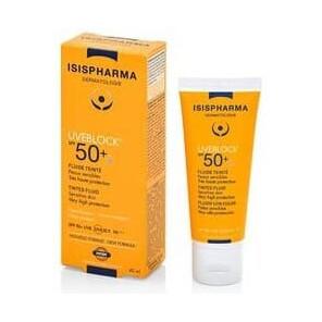 Isis Pharma UVEBLOCK DRY TOUCH, ultralekki delikatnie koloryzujący fluid z filtrem SPF 50+, 40 ml - zdjęcie produktu