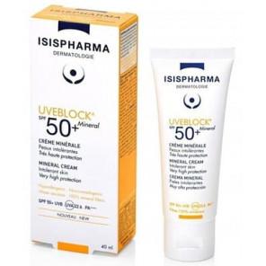 Isis Pharma UVEBLOCK, mineralny krem bezbarwny z filtrem SPF 50+, 40 ml - zdjęcie produktu
