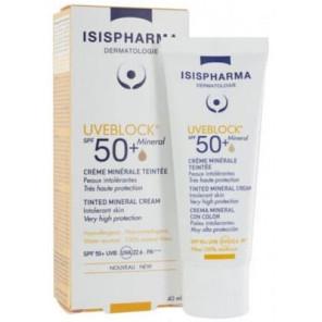 Isis Pharma UVEBLOCK, mineralny krem delikatnie koloryzujący z filtrem SPF 50+, 40 ml - zdjęcie produktu