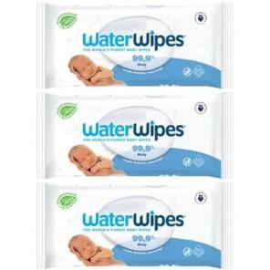 Chusteczki nawilżane Waterwipes Bio biodegradowalne, zestaw 3x 60 szt. - zdjęcie produktu