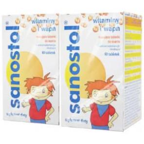 Sanostol, tabletki musujące do ssania, 2 x 60 szt. - zdjęcie produktu