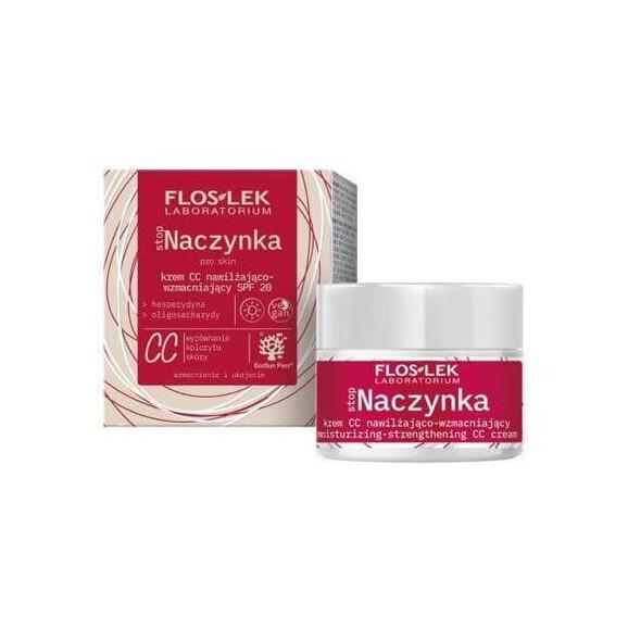 Flos-Lek stopNaczynka, krem CC nawilżająco-wzmacniający, SPF 20, 50 ml Flos-Lek stopNaczynka, krem CC nawilżająco-wzmacniający, SPF 20, 50 ml - zdjęcie produktu