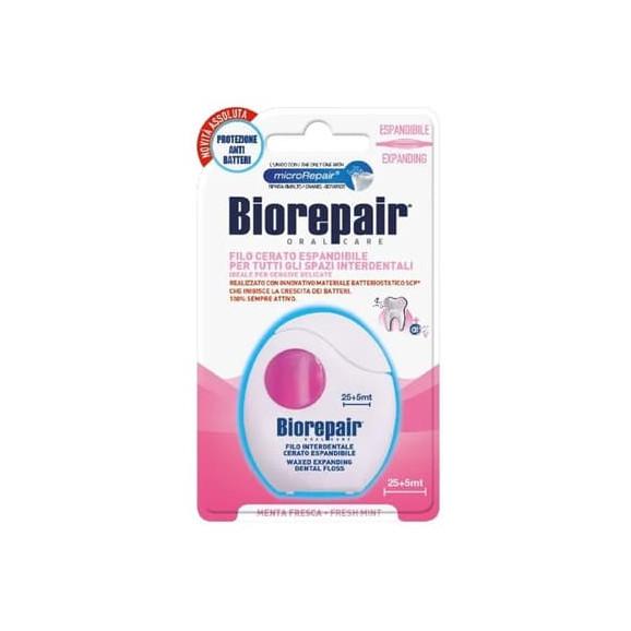 Biorepair, pęczniejąca woskowana nić dentystyczna 25 m + 5 m, 1 szt. Biorepair, pęczniejąca woskowana nić dentystyczna 25 m + 5 m, 1 szt. - zdjęcie produktu