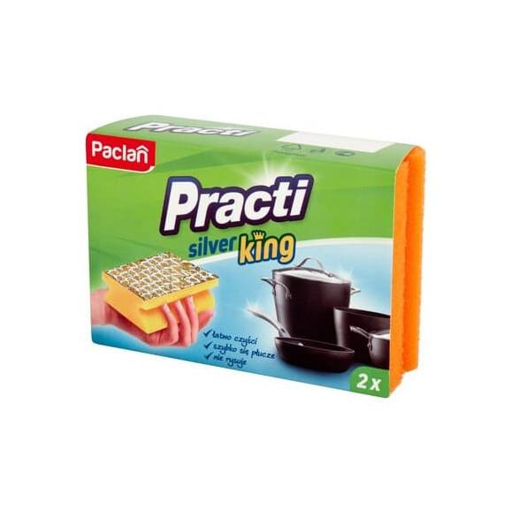 Paclan Practi Silver King, gąbki do mycia naczyń, 2 szt. Paclan Practi Silver King, gąbki do mycia naczyń, 2 szt. - zdjęcie produktu
